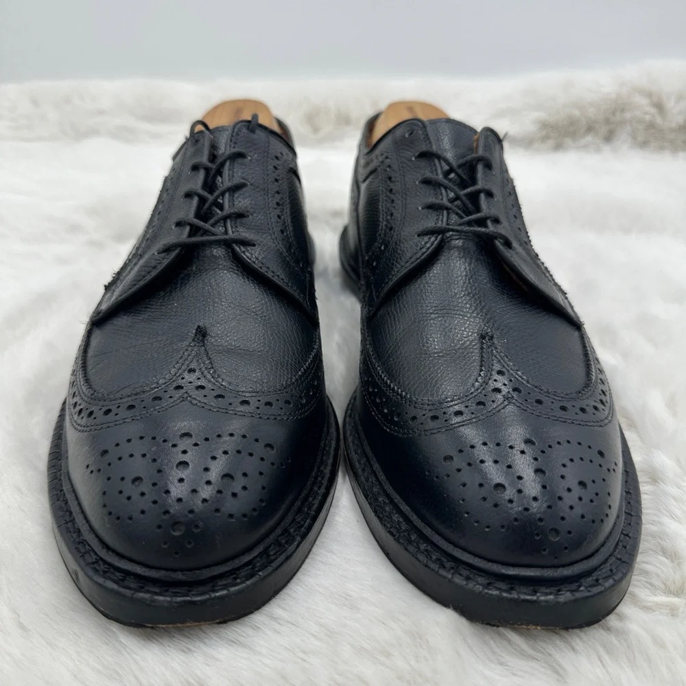 Brooks Brothers Black Oxford Brogues Dress Shoes‎ 9.5 Classic Leather